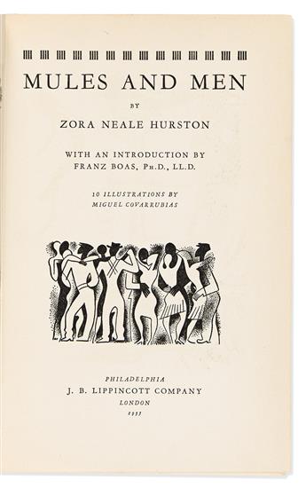 Hurston, Zora Neale (1891-1960) Mules and Men, first edition.